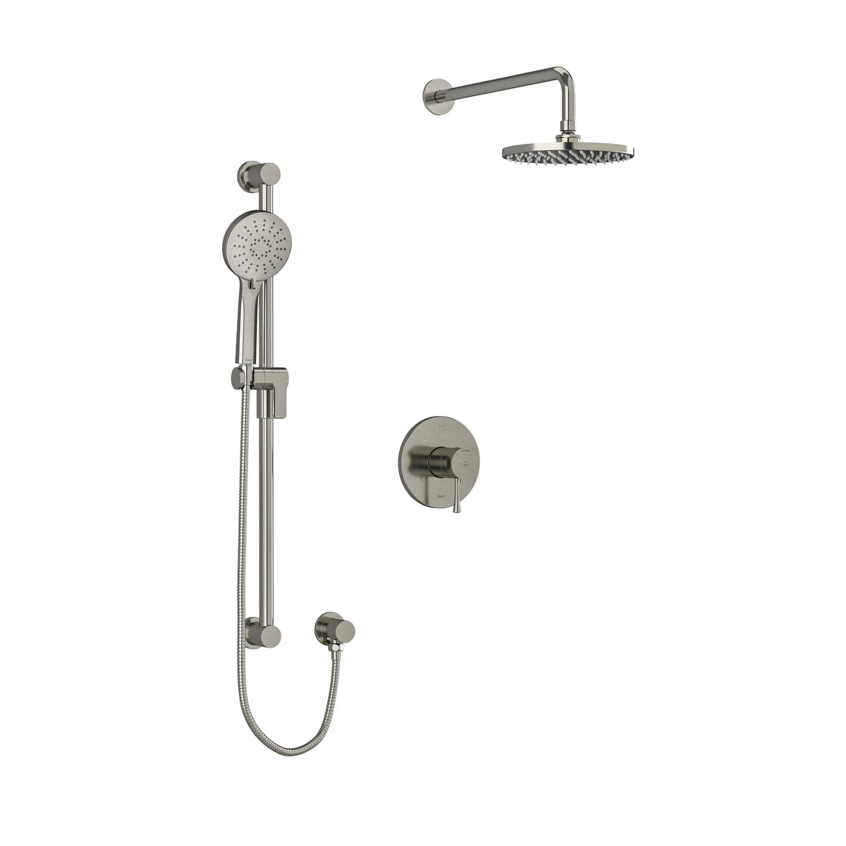 Riobel Edge 1/2" Thermostatic & Pressure Balance Shower Trim Kit 323 - Brushed Nickel (TKIT323EDTMBN)