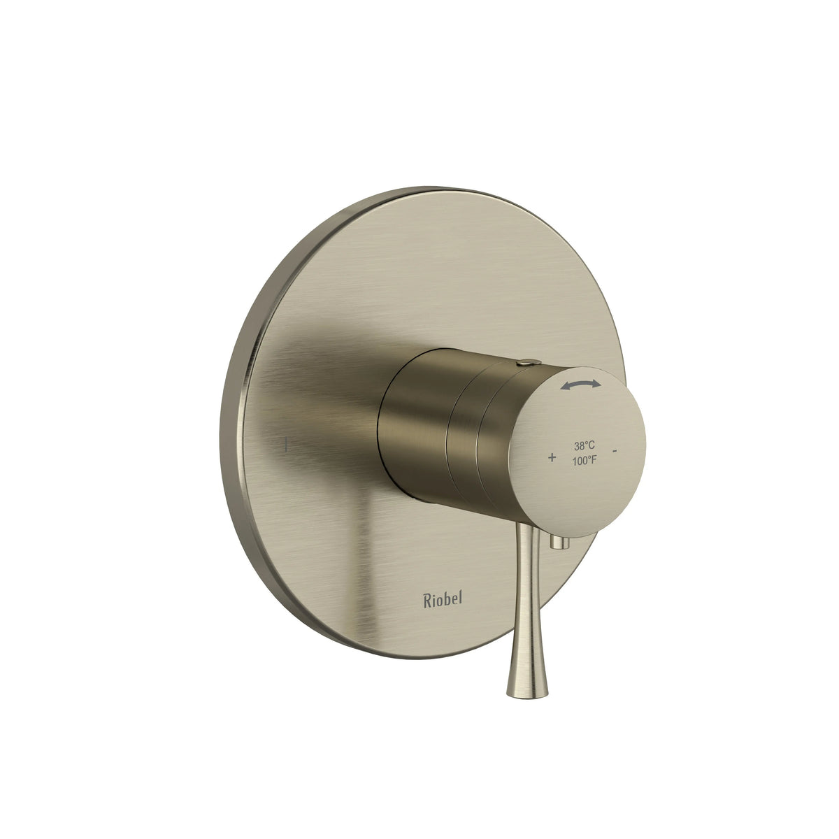Riobel Edge 1/2" Thermostatic & Pressure Balance Trim With 2 Functions - Brushed Nickel (TEDTM44BN)