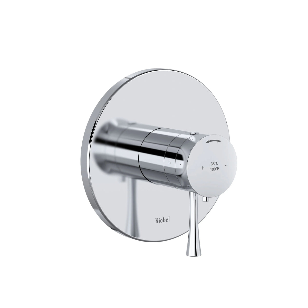 Riobel Edge 1/2" Thermostatic & Pressure Balance Trim With 2 Functions - Chrome (TEDTM44C)