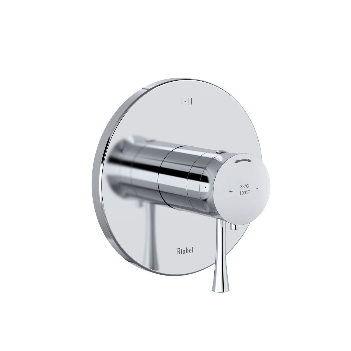 Riobel Edge 1/2" Thermostatic & Pressure Balance Trim With 3 Functions TEDTM23 - Chrome (TEDTM23C)