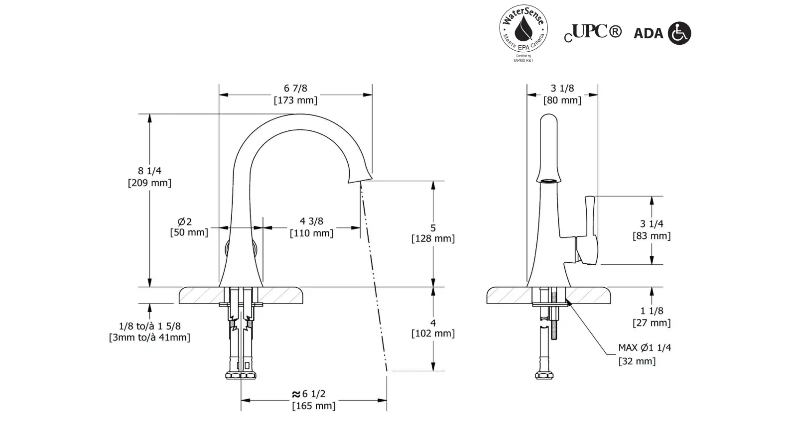 Riobel Edge Single Handle Bathroom Sink Faucet ED01 - Plumbing Market