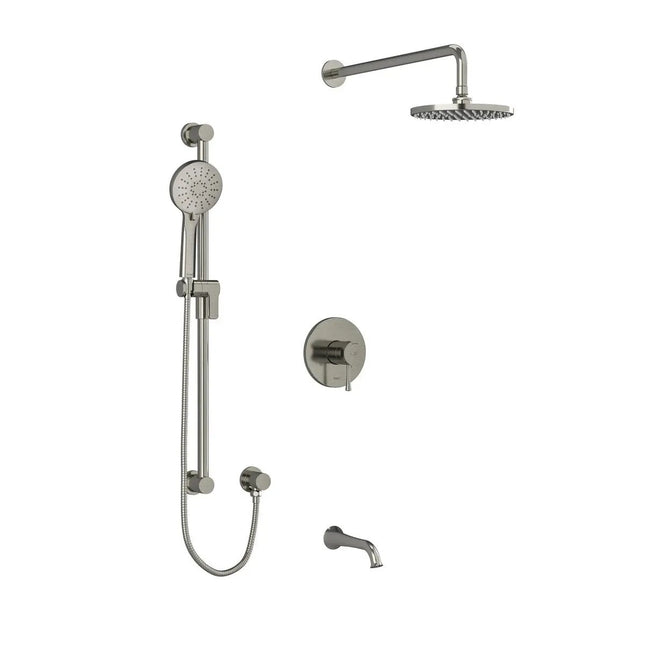 Riobel Edge TKIT#1345EDTMBN Bathtub & Shower Trim T&P W/1-Lever Nickel - Plumbing Market