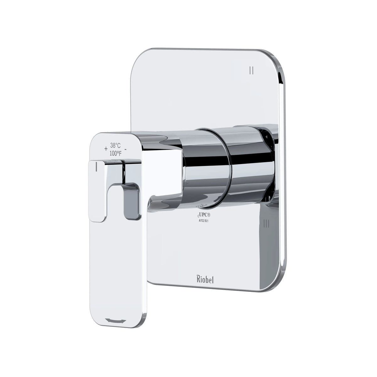 Riobel Equinox 1/2" Thermostatic & Pressure Balance Valve Trim with 5 Functions - Chrome (TEQ45NC)