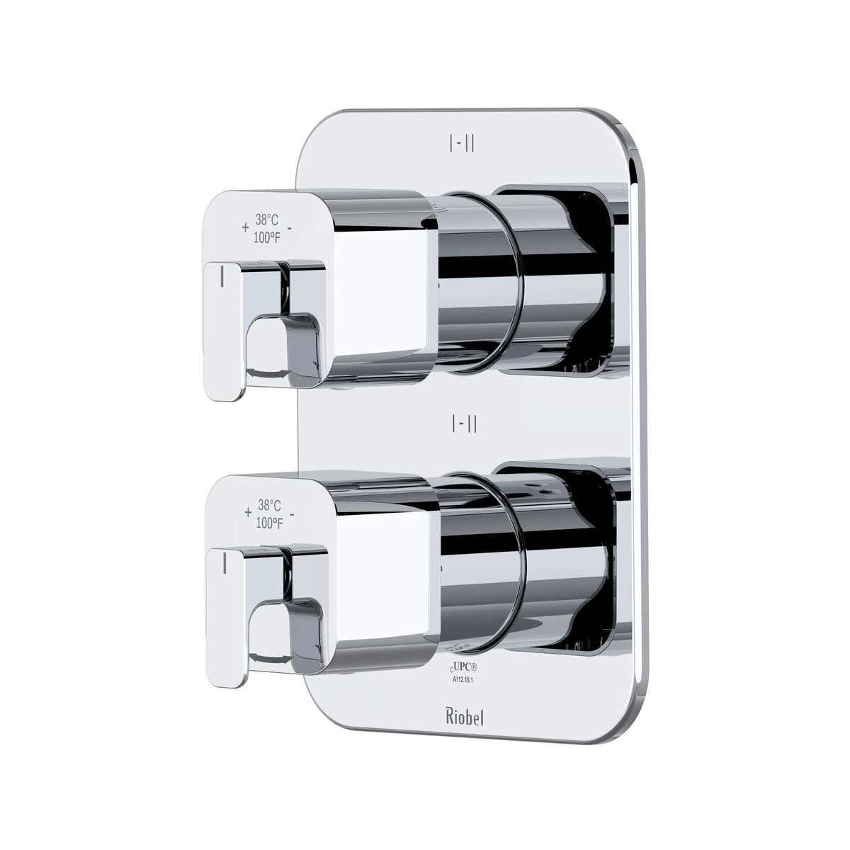 Riobel Equinox 3/4" Thermostatic & Pressure Balance Valve Trim with 6 Functions - Chrome (TEQ46NC)