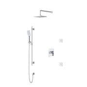Riobel Equinox Thermostatic & Pressure Balance Shower with Rain Head, Hand Shower & Body Sprays — Chrome - Chrome (KIT3545EQNC)