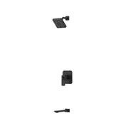 Riobel Equinox Thermostatic & Pressure Balance Shower with Shower Head & Tub Spout - Black (KIT4744EQNBK)