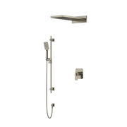 Riobel Equinox Thermostatic & Pressure Balance Shower with Waterfall Rain Head & Hand Shower - Brushed Nickel (KIT2745EQNBN)