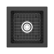 Riobel Fonsa 15" Quartz Single Bowl Undermount Bar/Food Prep Kitchen Sink - Black (FAUM1515BK)