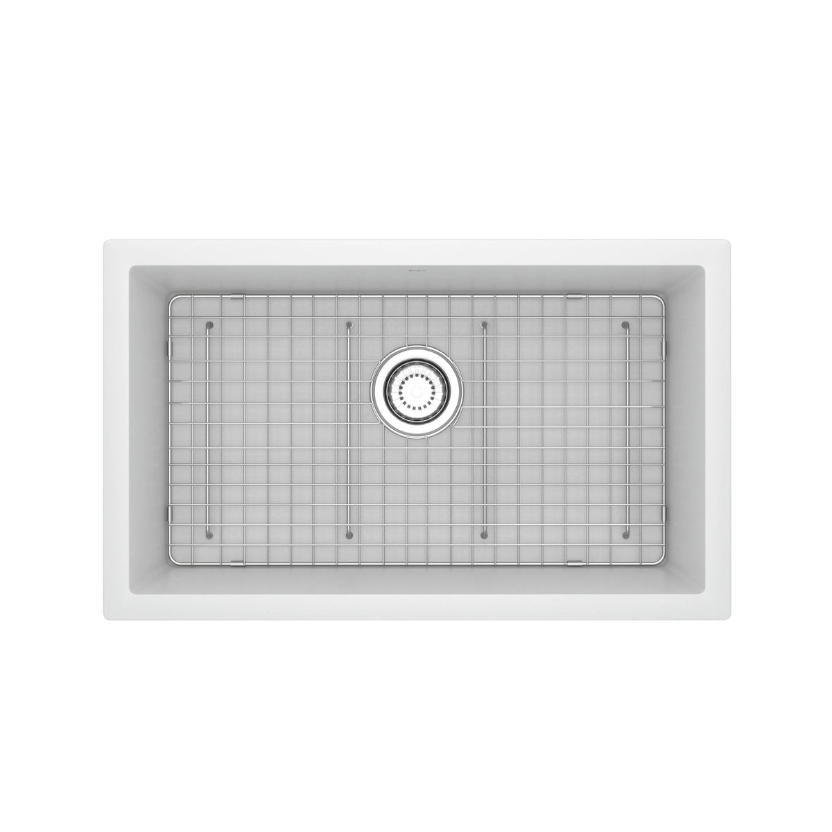Riobel Fonsa 30" Quartz Single Bowl Undermount Kitchen Sink - White (FAUM3018WH)