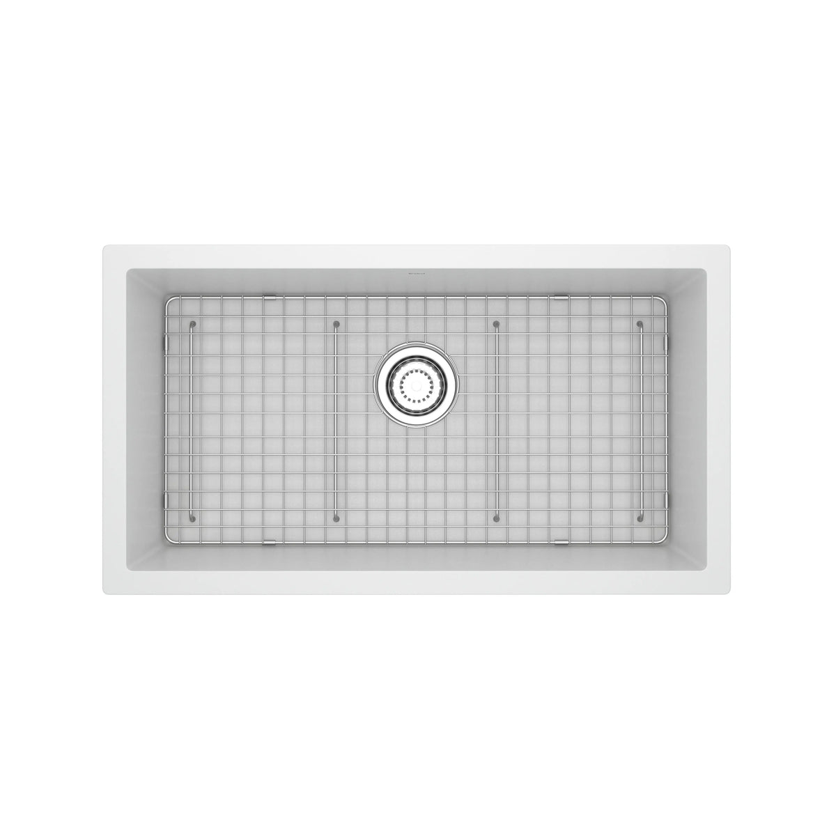 Riobel Fonsa 33" Quartz Single Bowl Undermount Kitchen Sink - White (FAUM3318WH)