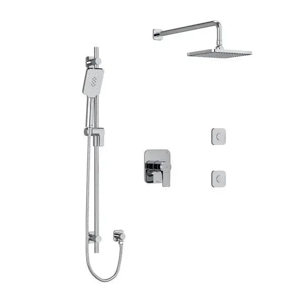 Riobel Fresk 1/2" Thermostatic & Pressure Balance Shower Kit 3545 — Chrome - Chrome (KIT3545FRC-6)