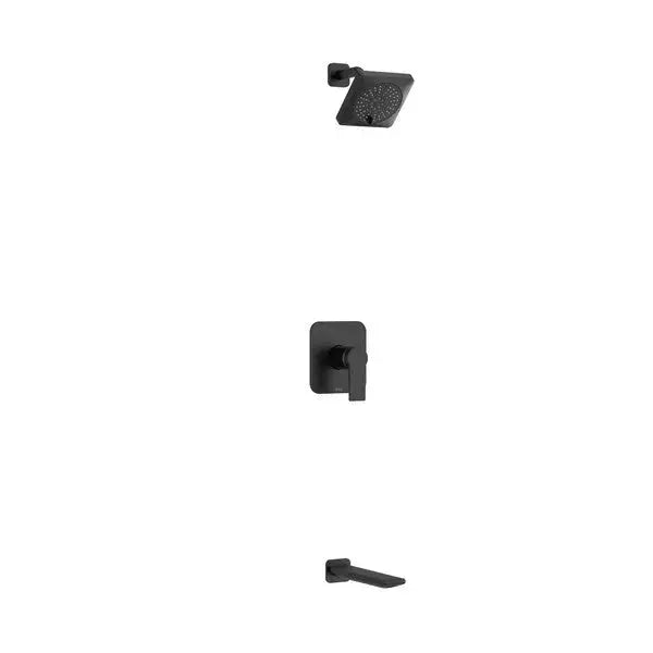 Riobel Fresk 1/2" Thermostatic & Pressure Balance Shower Kit 4744 - Black (KIT4744FRBK-EX)