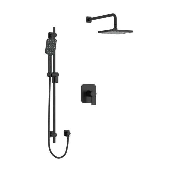 Riobel Fresk 1/2" Thermostatic & Pressure Balance Shower Trim Kit 323 - Black (TKIT323FRBK-6)