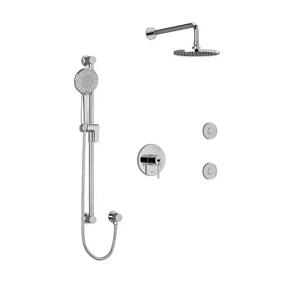 Riobel GS 1/2" Thermostatic & Pressure Balance Shower Kit 3545 — Chrome - Chrome (KIT3545GSC-6-EX)