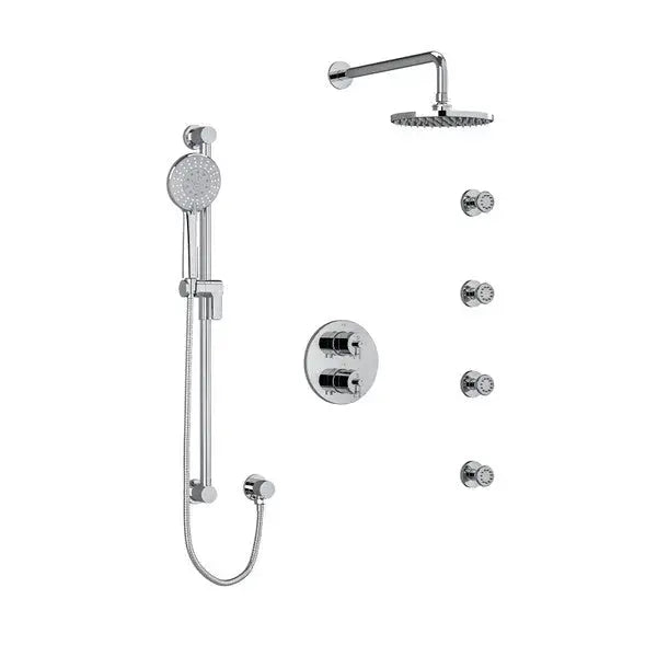 Riobel GS 3/4" Thermostatic & Pressure Balance Shower Kit 446 — Chrome - Chrome (KIT446GSC-6)