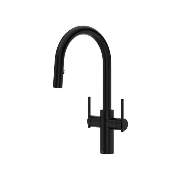 Riobel Lateral Two Handle Pull-Down Kitchen Faucet With C-Spout - Plumbing Market