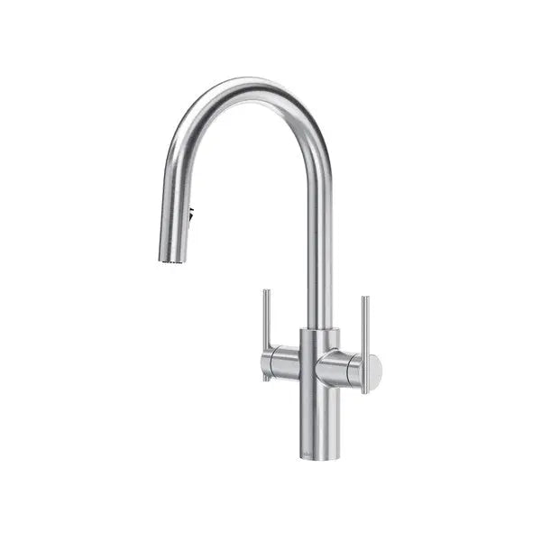 Riobel Lateral Two Handle Pull-Down Kitchen Faucet With C-Spout - Plumbing Market
