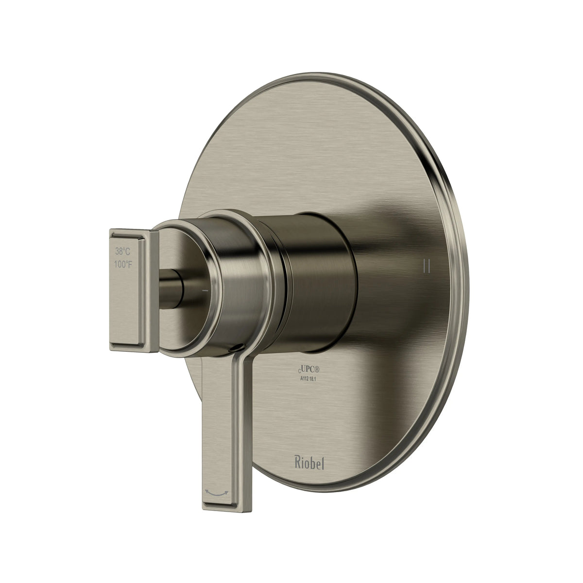 Riobel Manifesto 1/2" Thermostatic & Pressure Balance Valve Trim with 2 Functions - Brushed Nickel (TMF44BN)