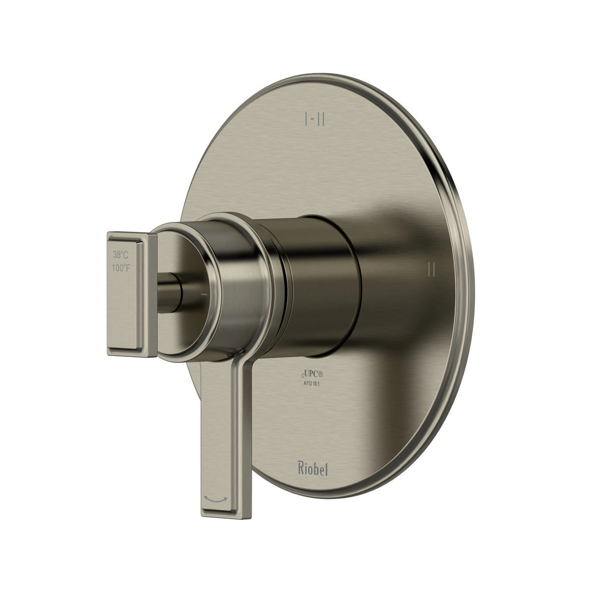 Riobel Manifesto 1/2" Thermostatic & Pressure Balance Valve Trim with 3 Functions - Brushed Nickel (TMF23BN)