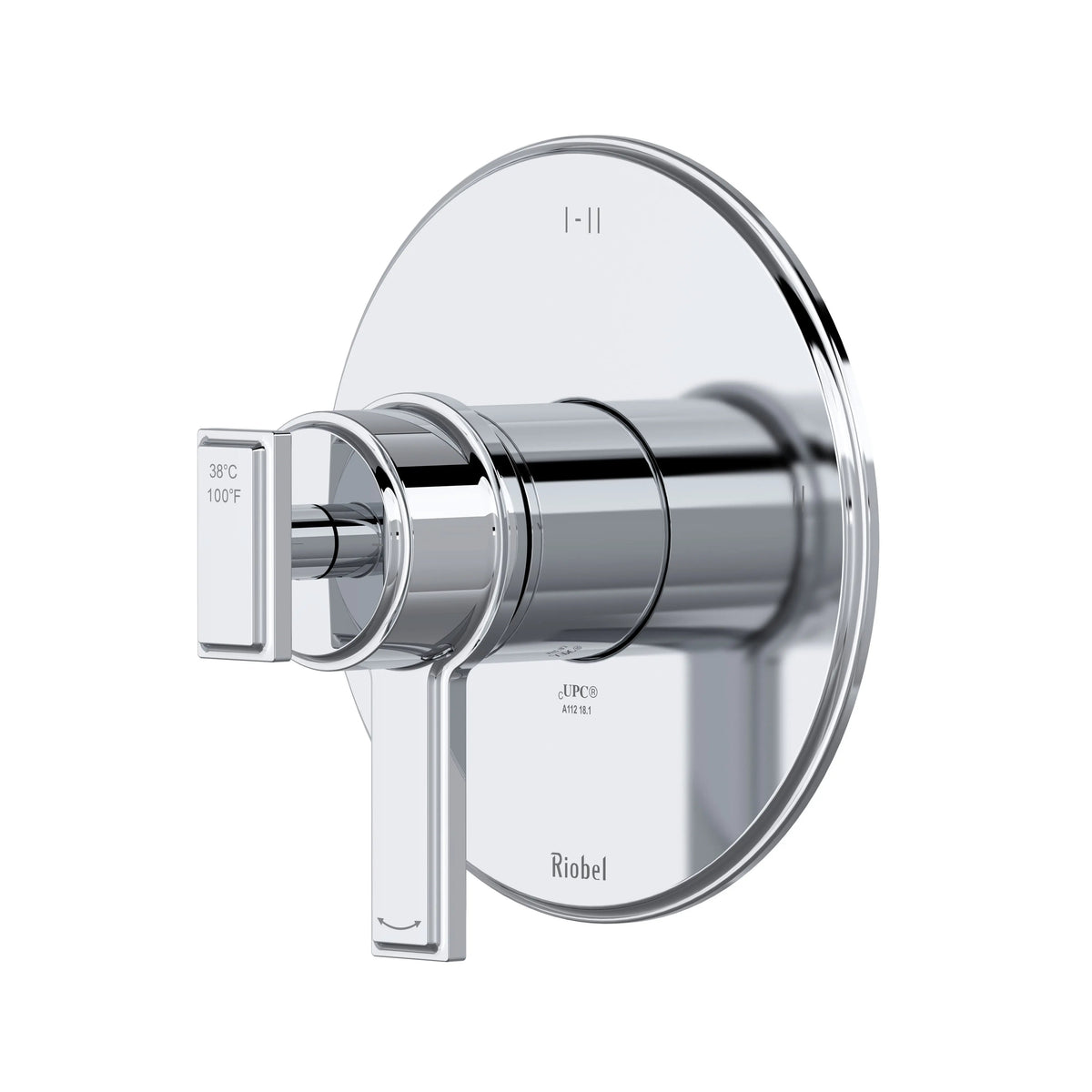 Riobel Manifesto 1/2" Thermostatic & Pressure Balance Valve Trim with 3 Functions - Chrome (TMF23C)