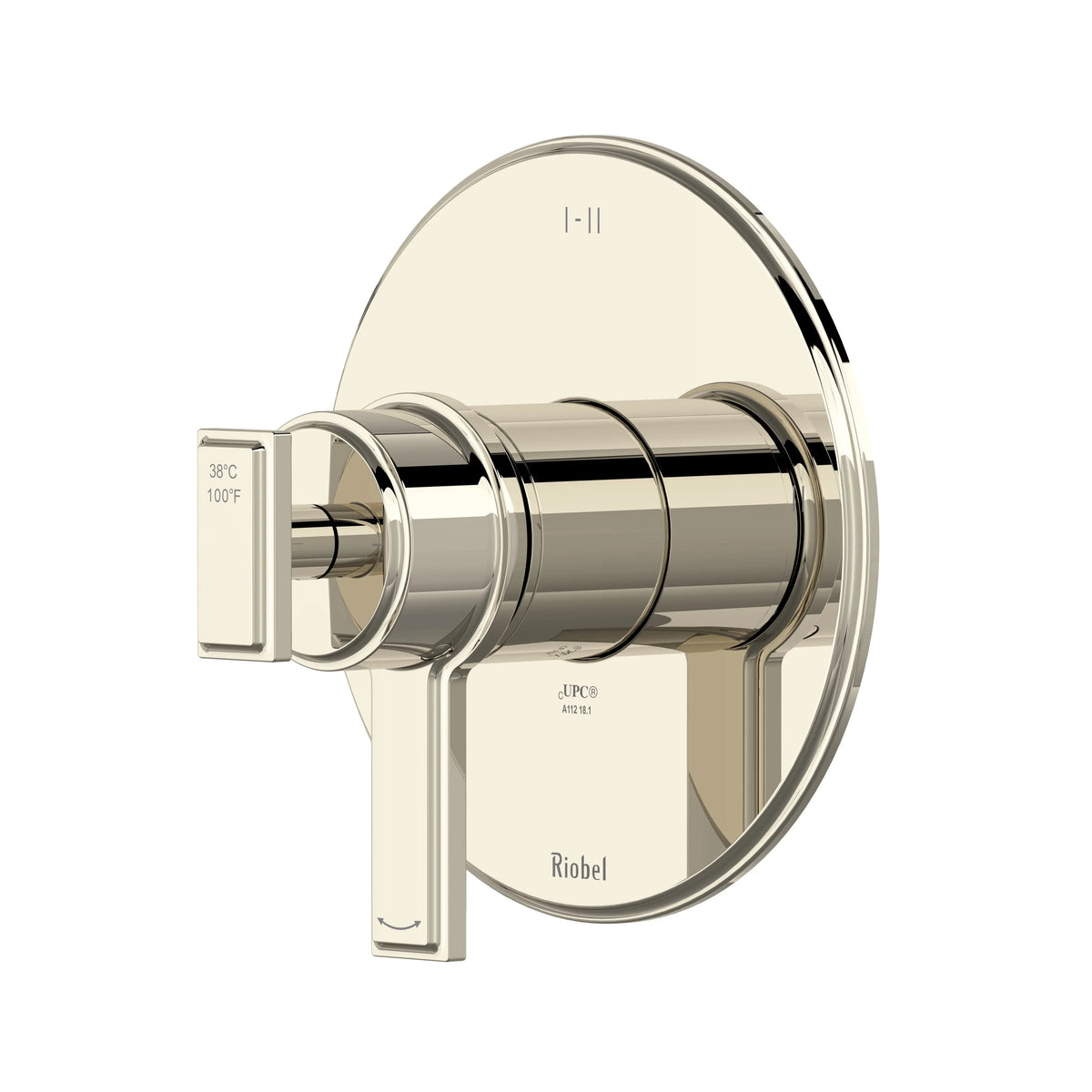 Riobel Manifesto 1/2" Thermostatic & Pressure Balance Valve Trim with 3 Functions - Polished Nickel (TMF23PN)