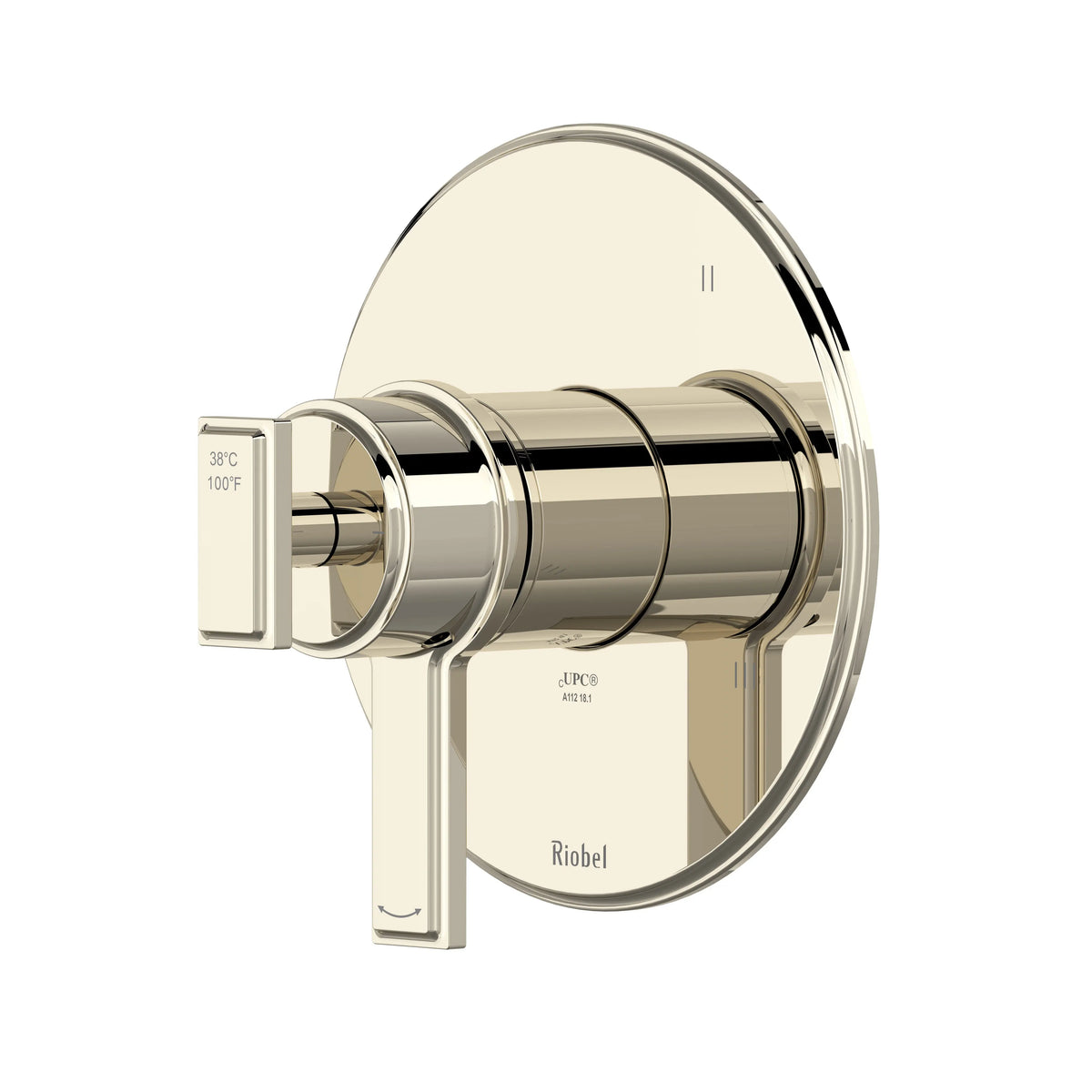 Riobel Manifesto 1/2" Thermostatic & Pressure Balance Valve Trim with 3 Functions - Polished Nickel (TMF47PN)