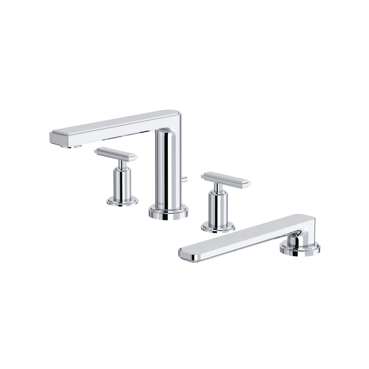 Riobel Manifesto 4-Hole Deck-Mount Tub Filler with Hand Shower - Chrome (MF12LC)