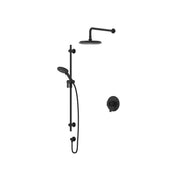 Riobel Manifesto Thermostatic & Pressure Balance Shower Trim Kit with Showerhead & Hand Shower Rail - Black (TKIT323MFBK-CW)