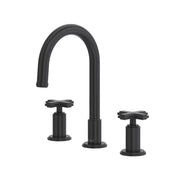 Riobel Manifesto Widespread Bathroom Faucet with C-Spout - Black (MFRD08+BK)