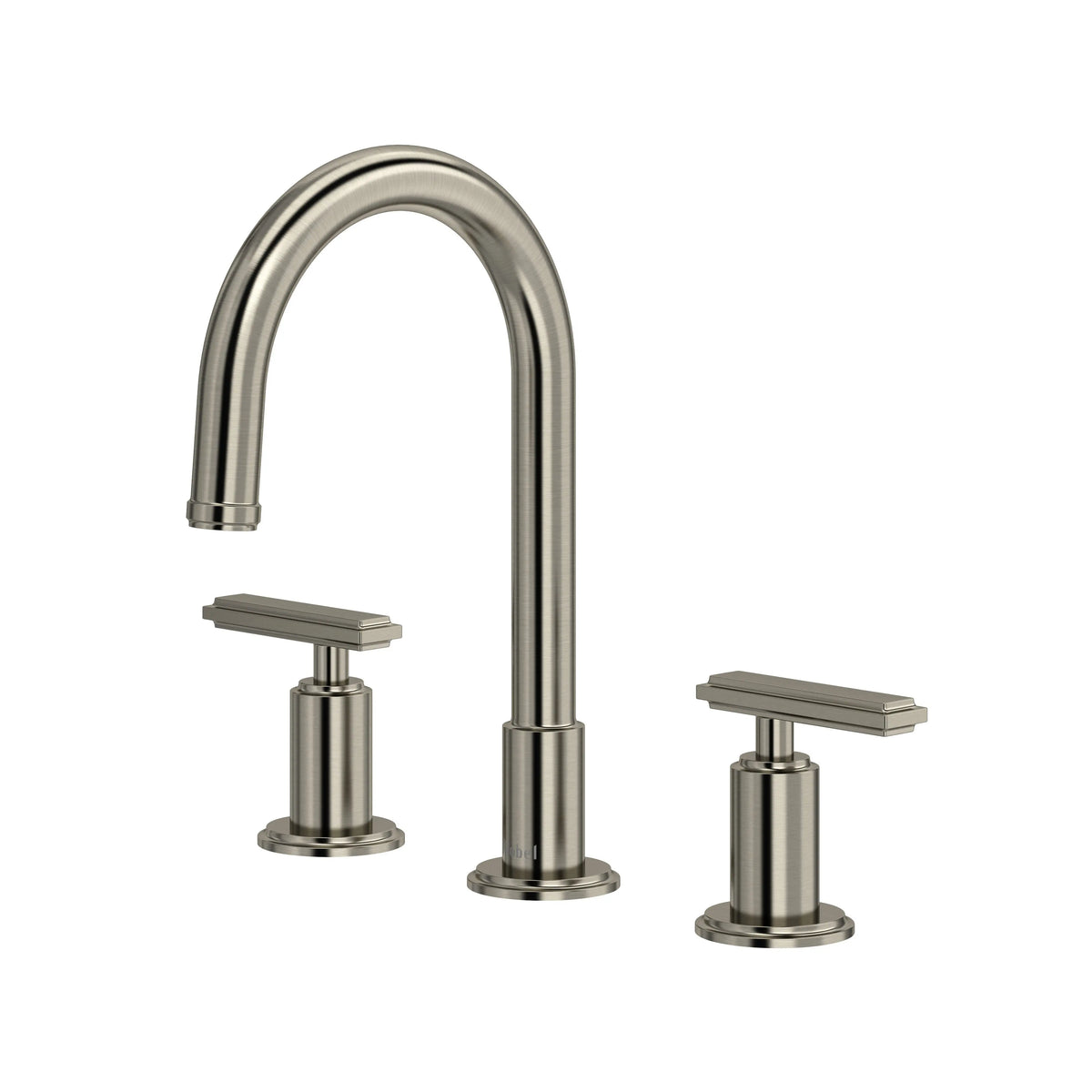 Riobel Manifesto Widespread Bathroom Faucet with C-Spout - Brushed Nickel (MFRD08LBN)