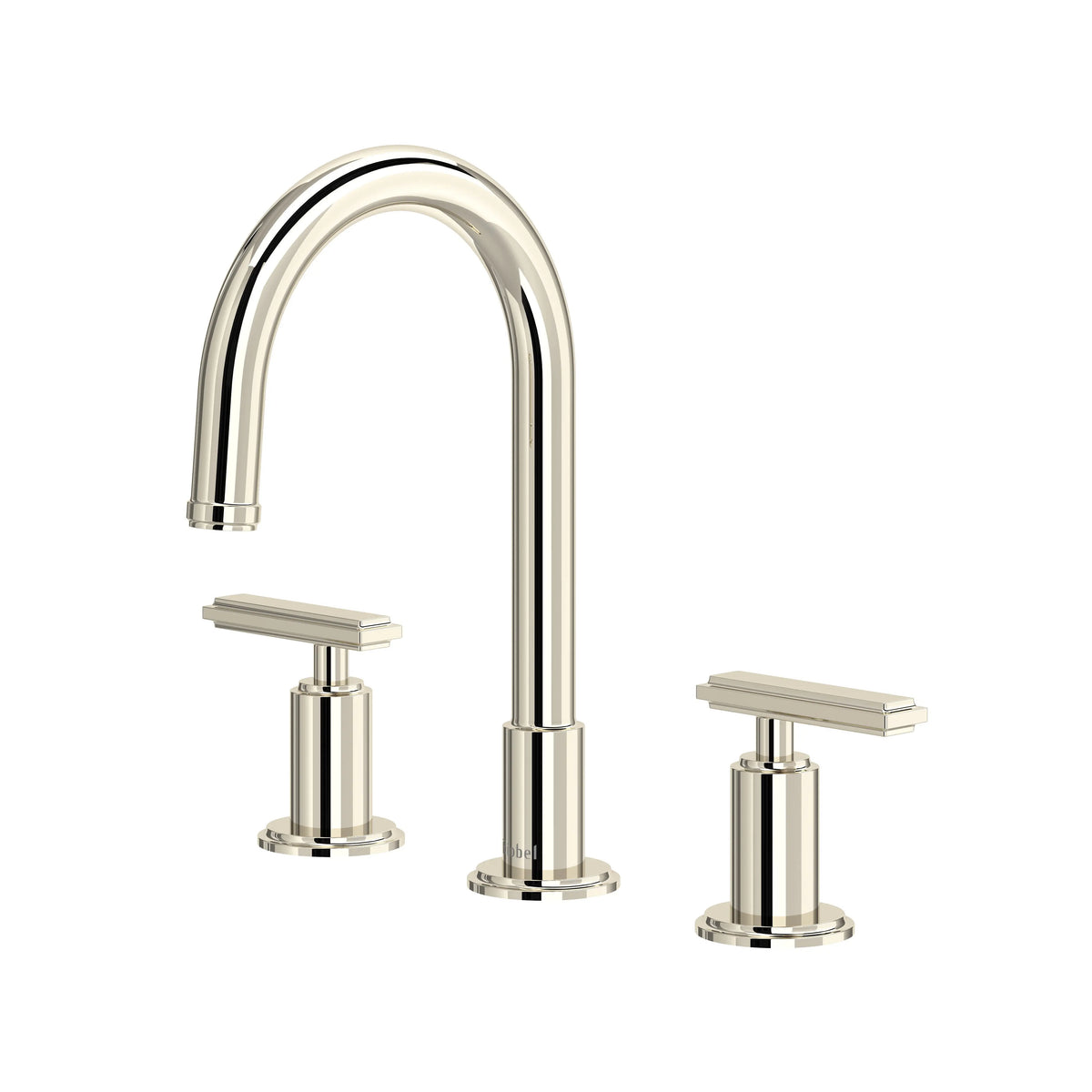 Riobel Manifesto Widespread Bathroom Faucet with C-Spout - Polished Nickel (MFRD08LPN)