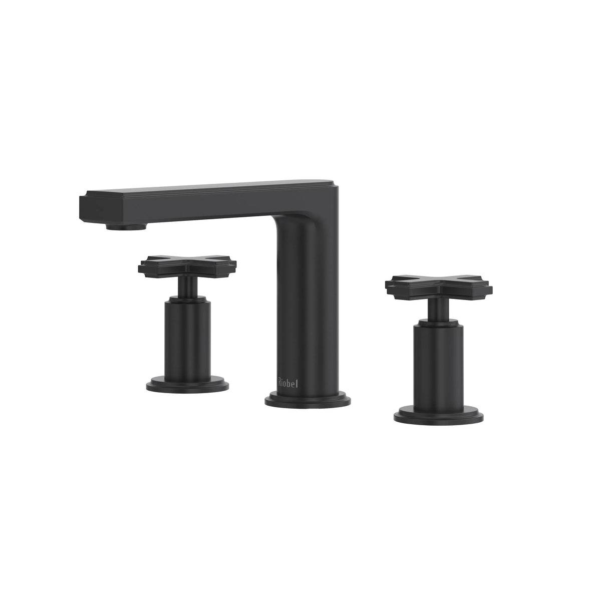 Riobel Manifesto Widespread Bathroom Faucet with Low Spout - Black (MF08+BK)