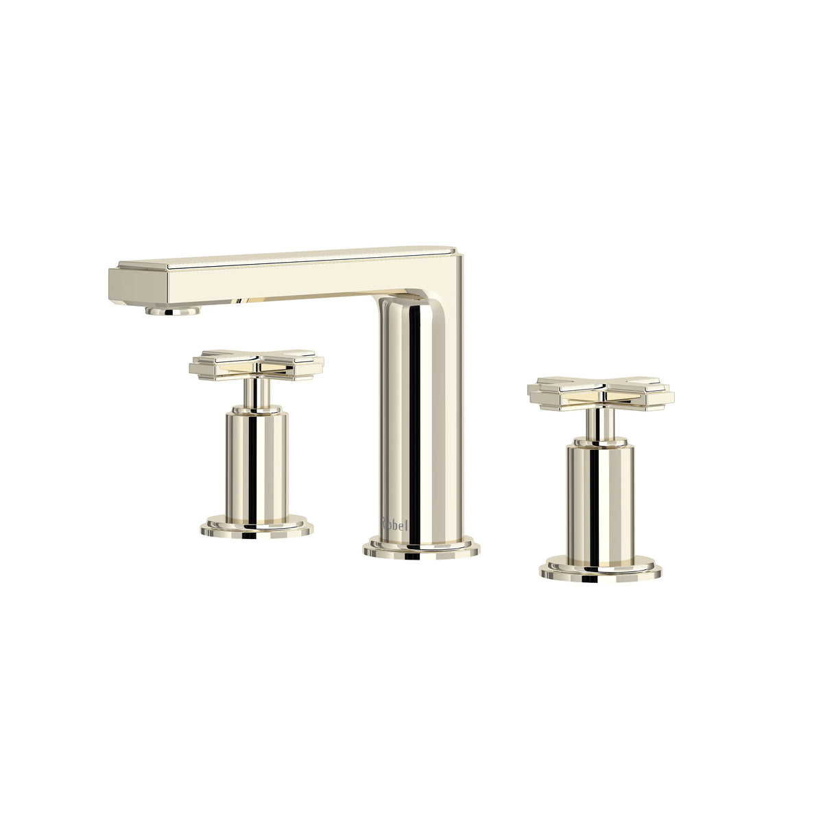 Riobel Manifesto Widespread Bathroom Faucet with Low Spout - Polished Nickel (MF08+PN)