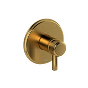 Riobel Momenti 1/2" Thermostatic & Pressure Balance Valve Trim with 2 Functions - Brushed Gold (TMMRD44JBG)
