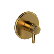 Riobel Momenti 1/2" Thermostatic & Pressure Balance Valve Trim with 3 Functions - Brushed Gold (TMMRD23JBG)