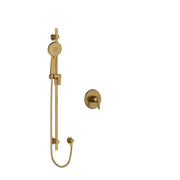 Riobel Momenti Pressure Balance Shower with Hand Shower Rail - Brushed Gold (MMRD54JBG)