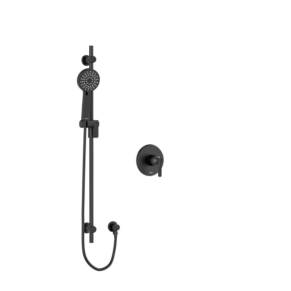 Riobel Momenti Pressure Balance Shower with Hand Shower Rail - Black (MMRD54JBK)
