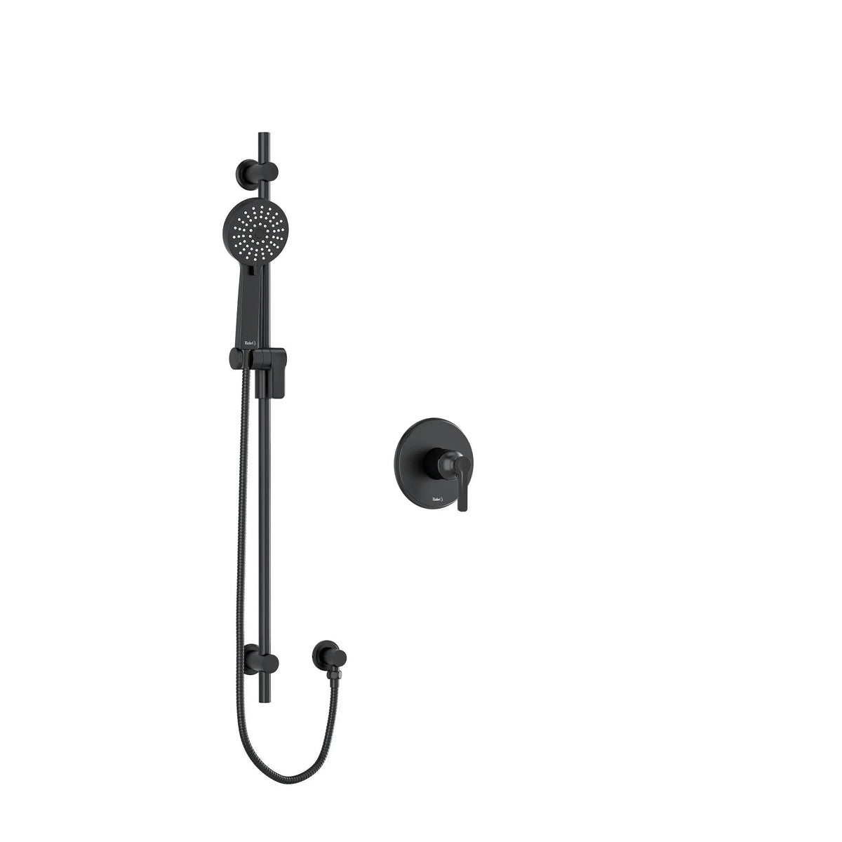 Riobel Momenti Pressure Balance Shower with Hand Shower Rail - Black (MMRD54JBK-EX)