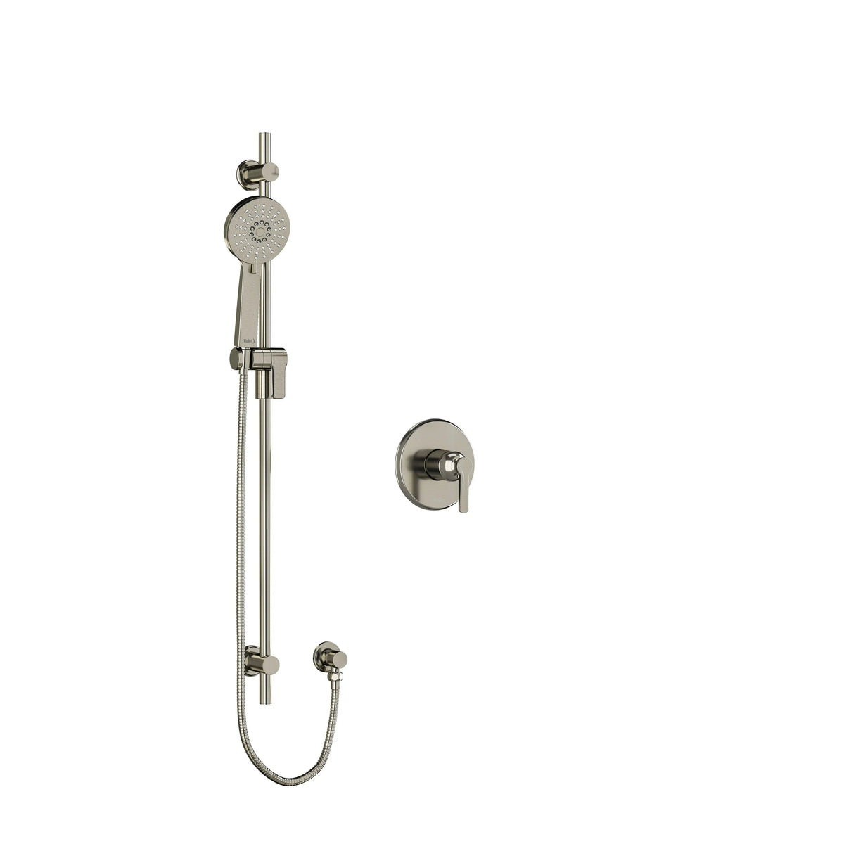 Riobel Momenti Pressure Balance Shower with Hand Shower Rail - Brushed Nickel (MMRD54JBN)