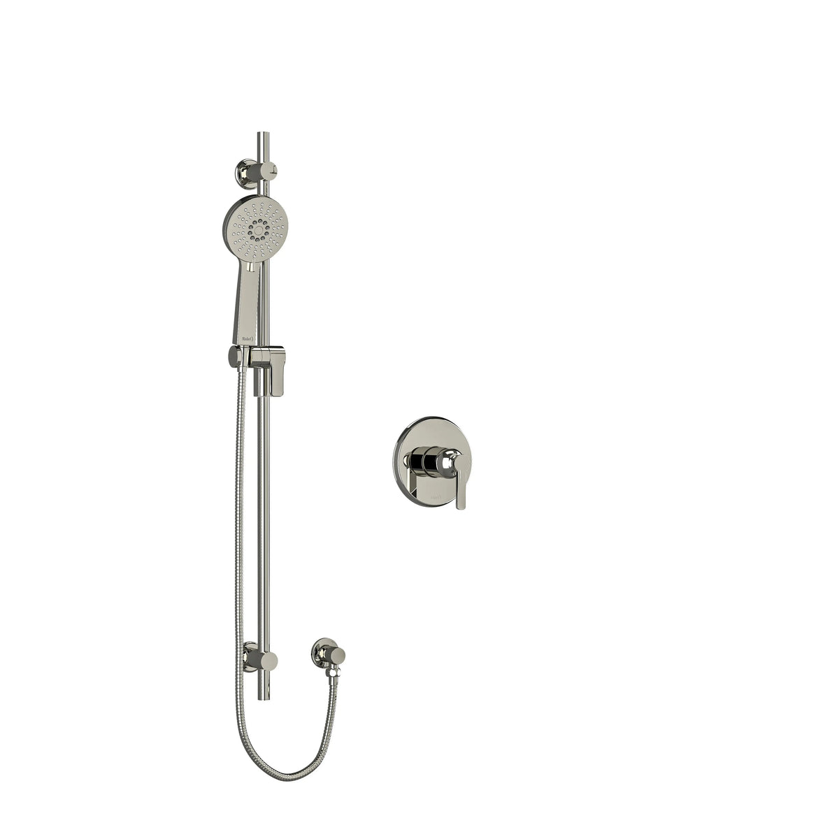 Riobel Momenti Pressure Balance Shower with Hand Shower Rail - Polished Nickel (MMRD54JPN-SPEX)