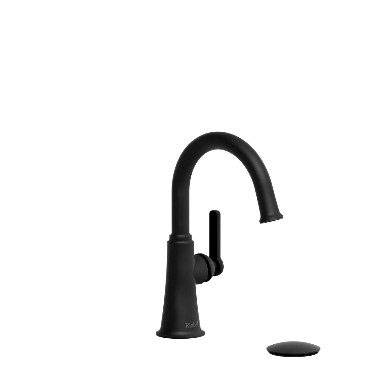 Riobel Momenti Single Handle Bathroom Faucet with C-Spout - Black (MMRDS01JBK)