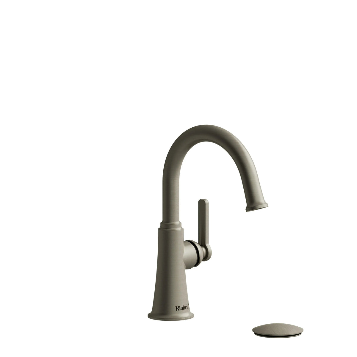 Riobel Momenti Single Handle Bathroom Faucet with C-Spout - Brushed Nickel (MMRDS01JBN)