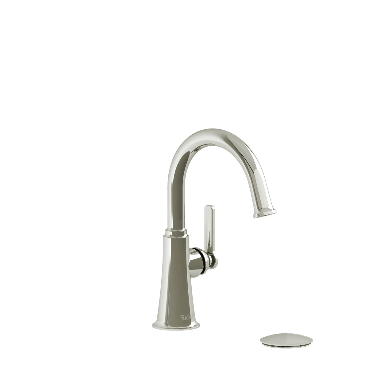 Riobel Momenti Single Handle Bathroom Faucet with C-Spout - Polished Nickel (MMRDS01JPN)