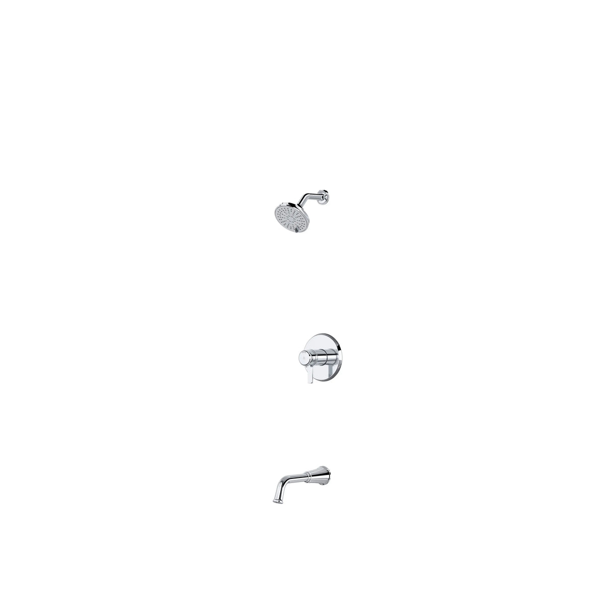 Riobel Momenti Thermostatic & Pressure Balance Shower Trim Kit with Showerhead & Tub Spout - Chrome (TKIT4744MMRDJC)