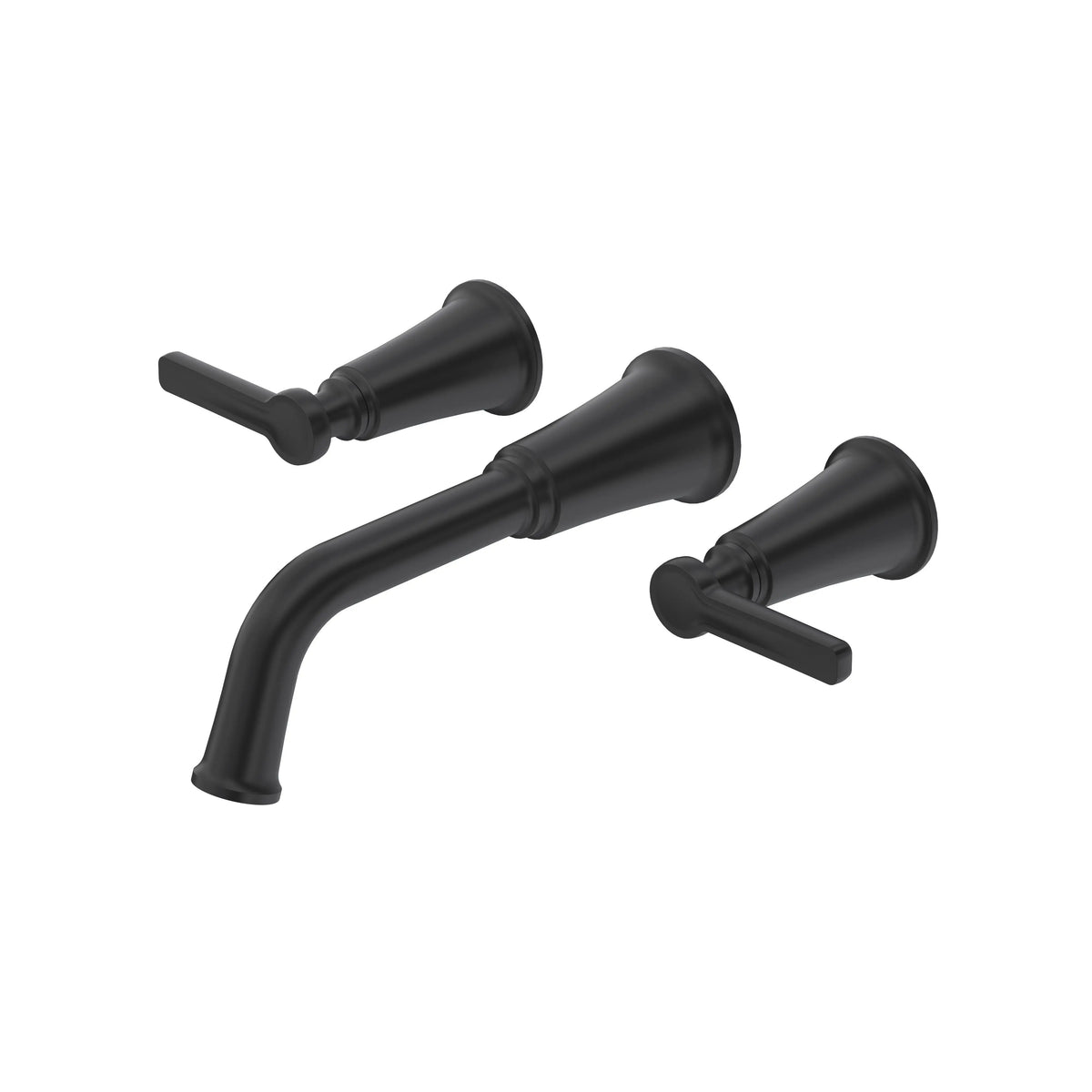 Riobel Momenti Wall-Mount Tub Filler Trim - Black (TMMSQ05JBK)