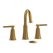 Riobel Momenti Widespread Bathroom Faucet with C-Spout - Brushed Gold (MMRD08JBG)