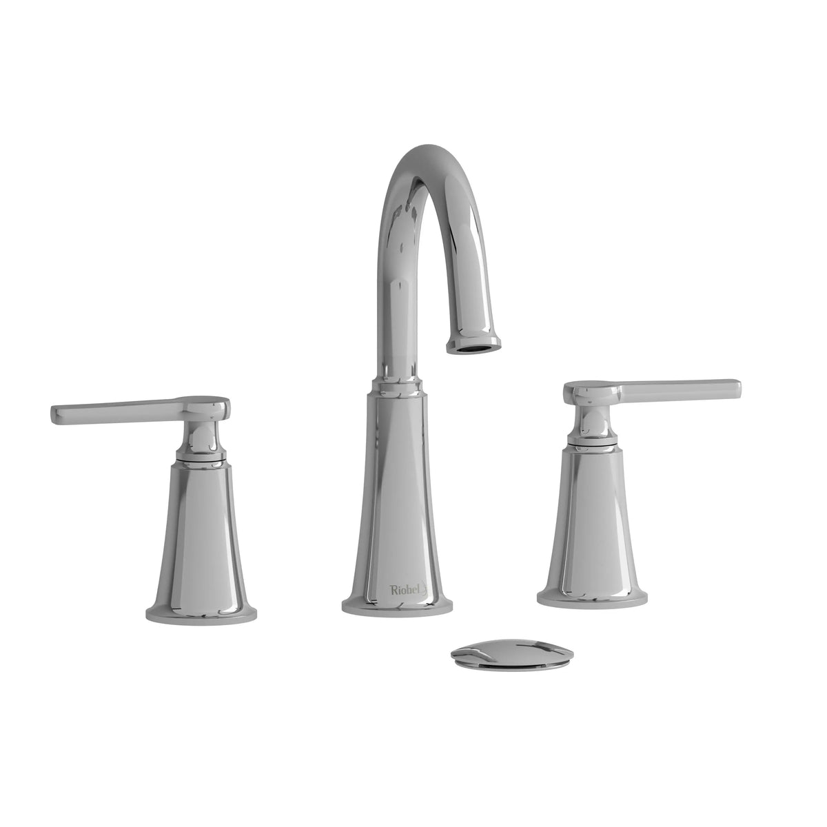 Riobel Momenti Widespread Bathroom Faucet with C-Spout - Chrome (MMRD08JC)
