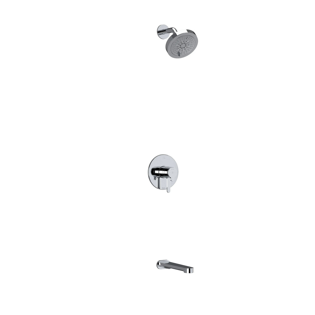 Riobel Nibi 2-Way Thermostatic/Pressure Balance Shower with Shower Head & Tub Spout - Chrome (KIT4744NBC)