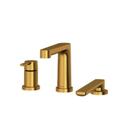 Riobel Nibi 3-Hole Deck-Mount Tub Filler Trim with Hand Shower - Brushed Gold (TNB10BG)