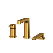 Riobel Nibi 3-Hole Pressure Balance Deck-Mount Tub Filler Trim with Hand Shower - Brushed Gold (TNB16BG)